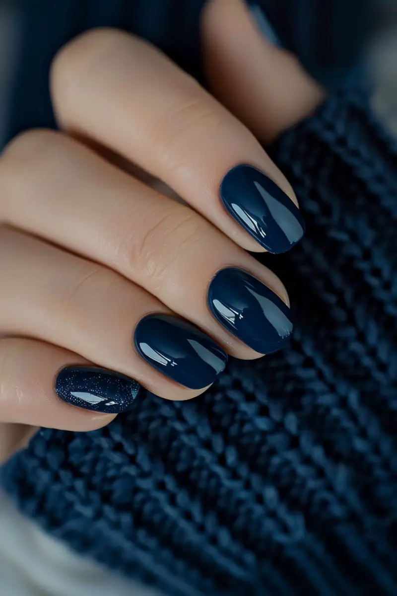 Nails for Navy Dress