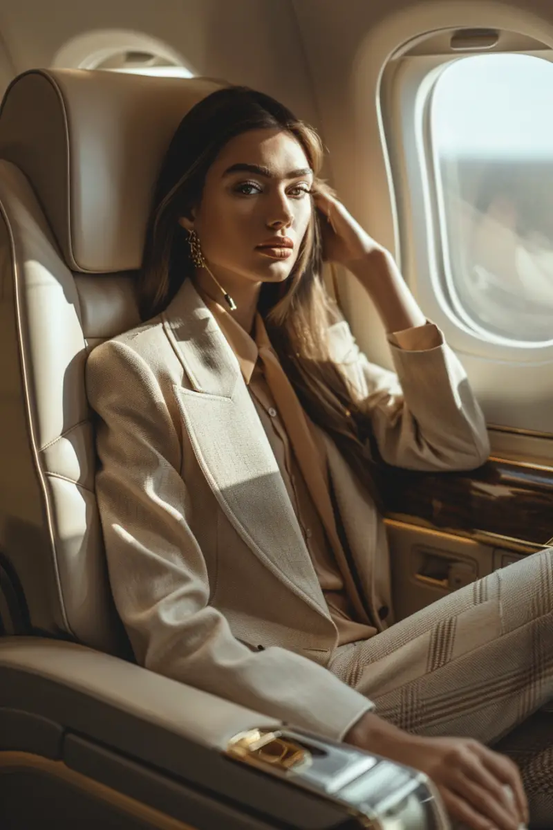 Business Class Flight Outfit