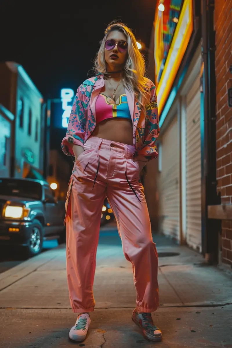 a woman wearing an outfit for a Pitbull concert