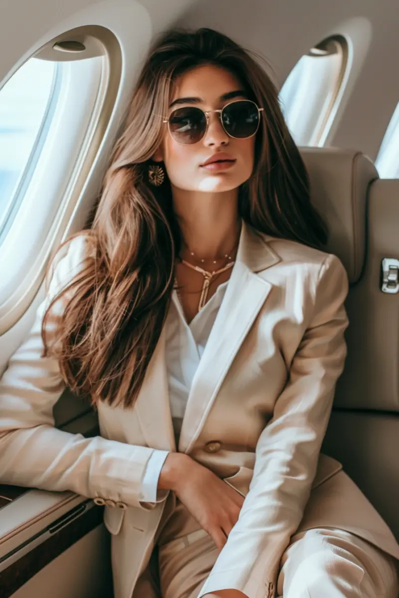 Business Class Flight Outfit