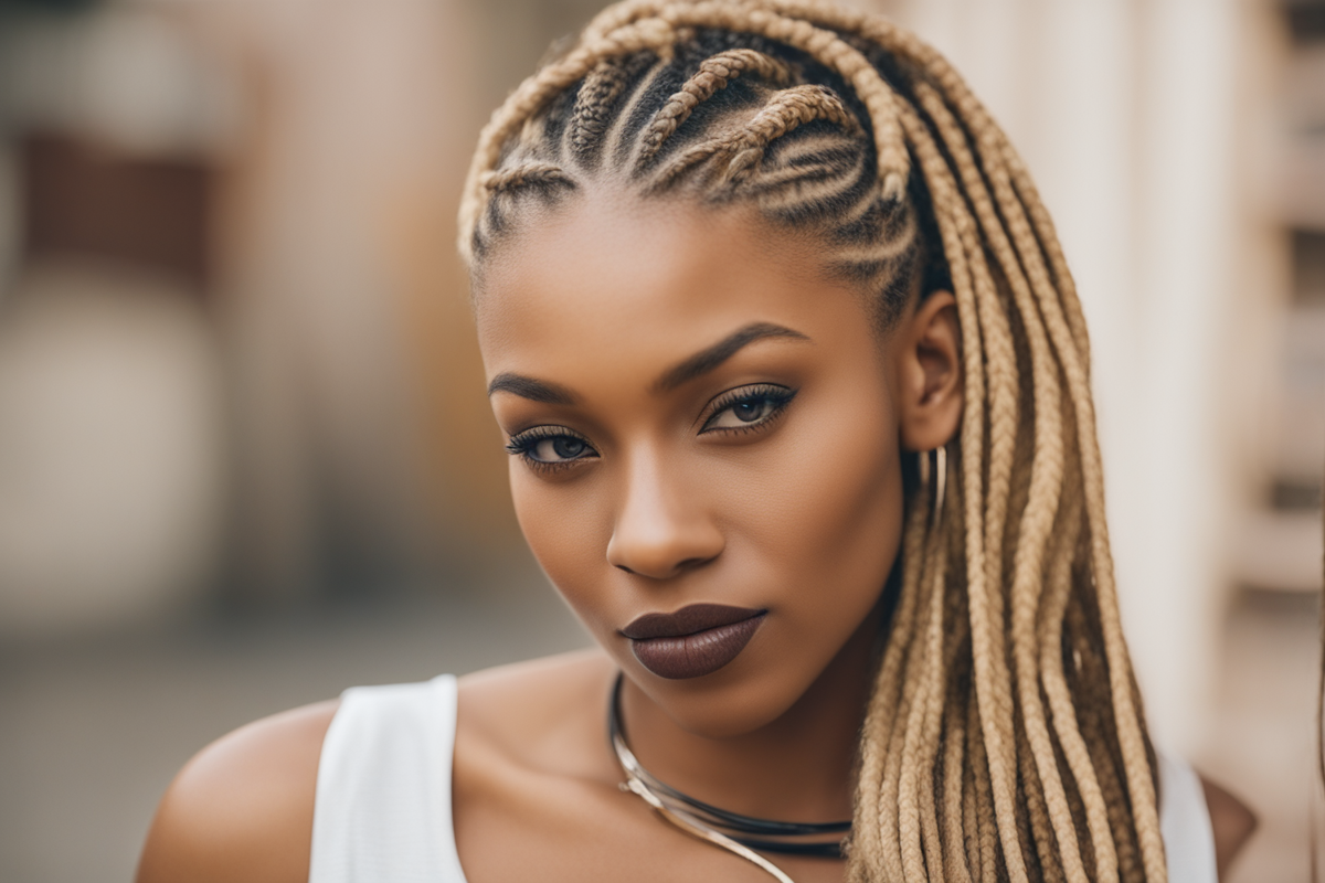 simple Fulani Braid Style