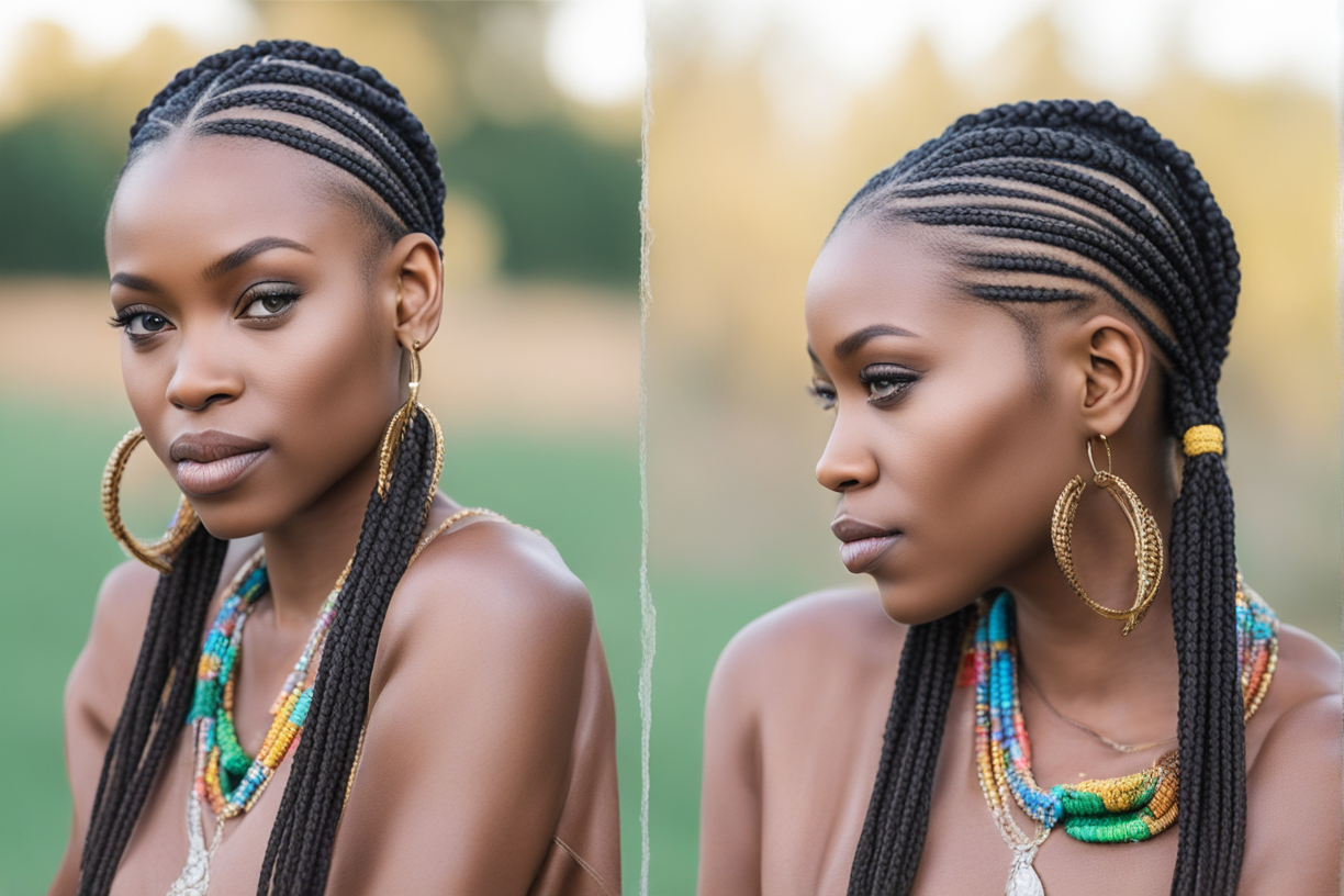 simple Fulani Braid Style