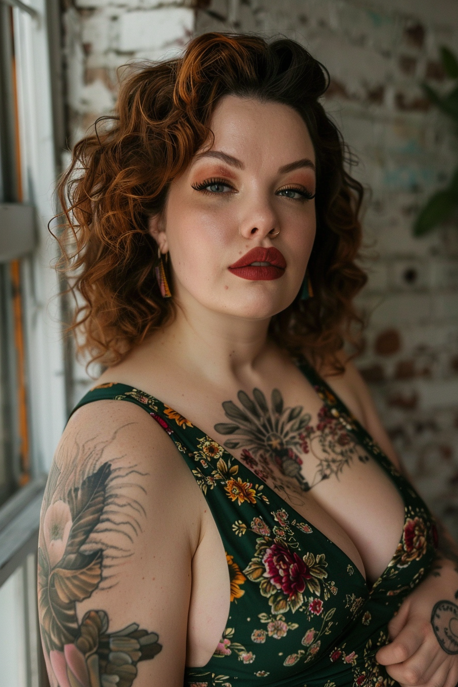 broad-shoulders-and-large-bust outfit