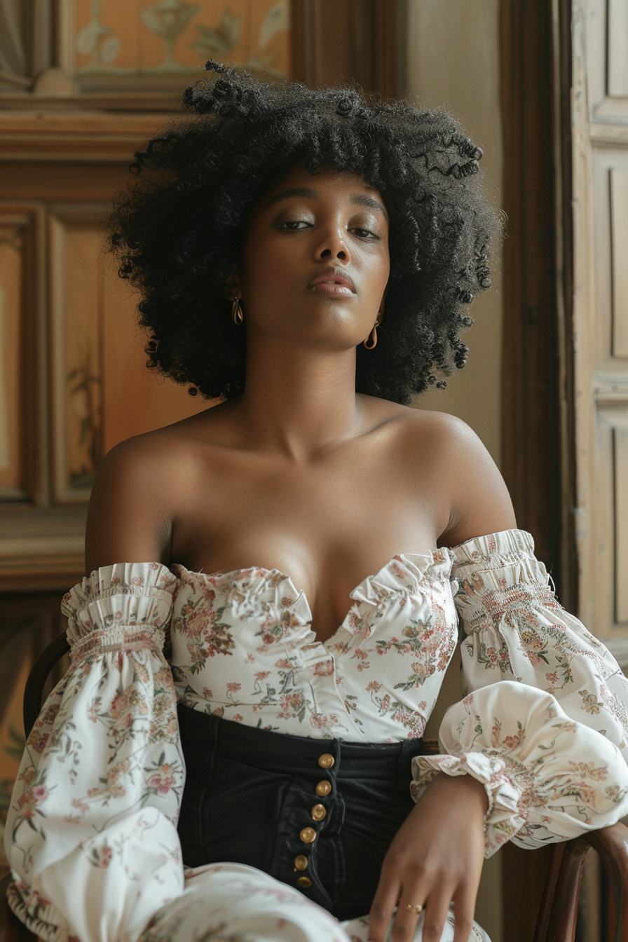 broad-shoulders-and-large-bust outfit