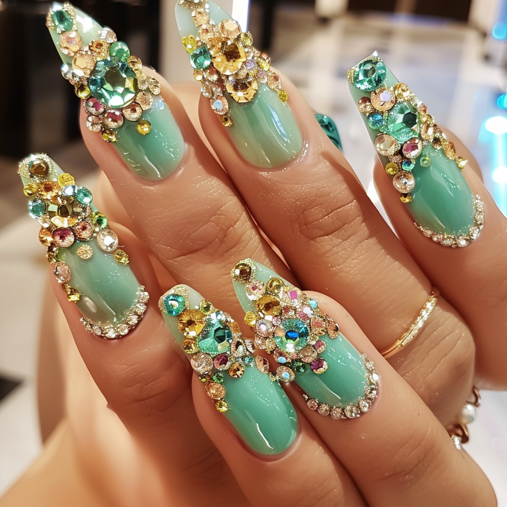 mint-green-nails