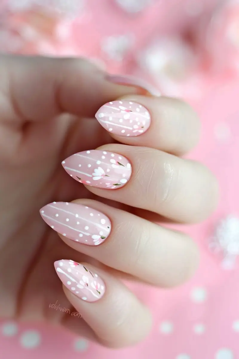 pink nails design