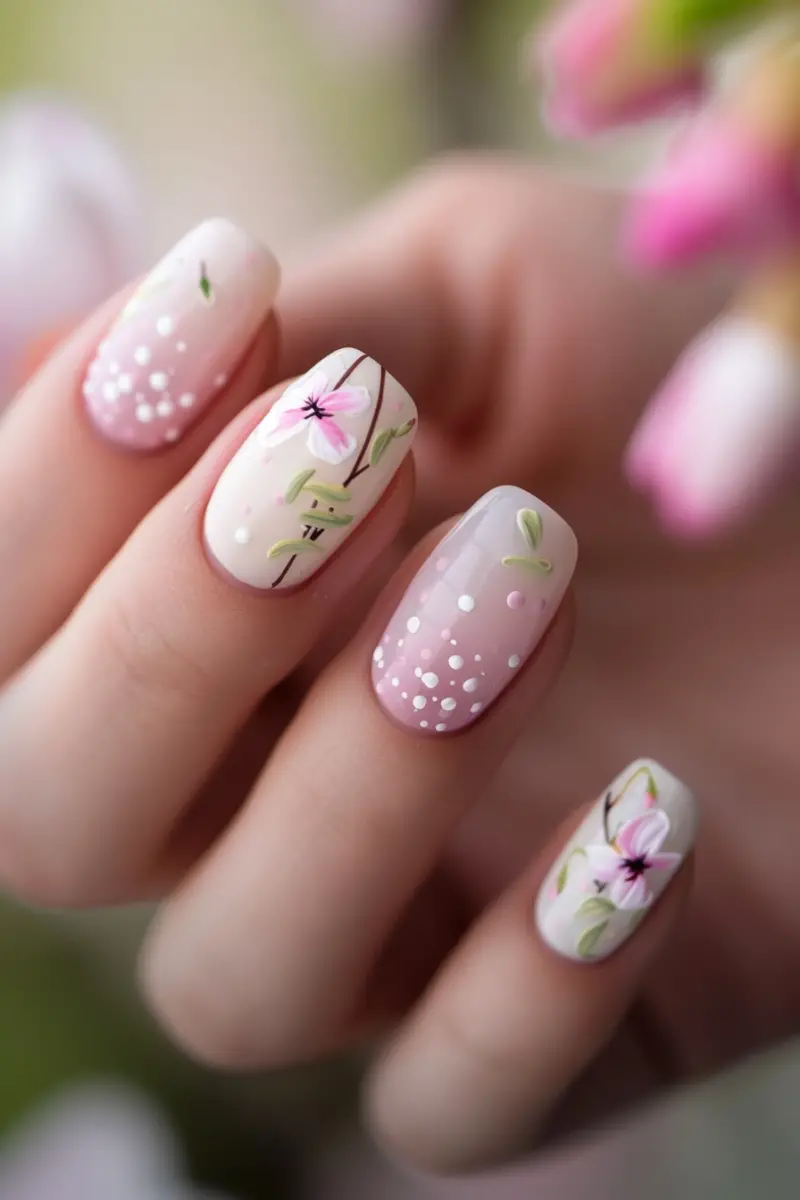 pink nails design
