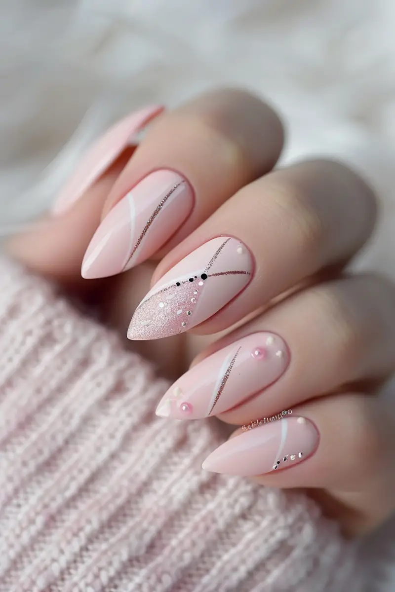 pink nails design