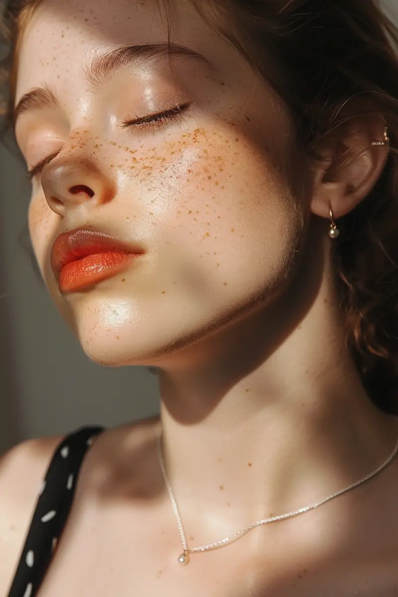 woman wearing Pandora earrings