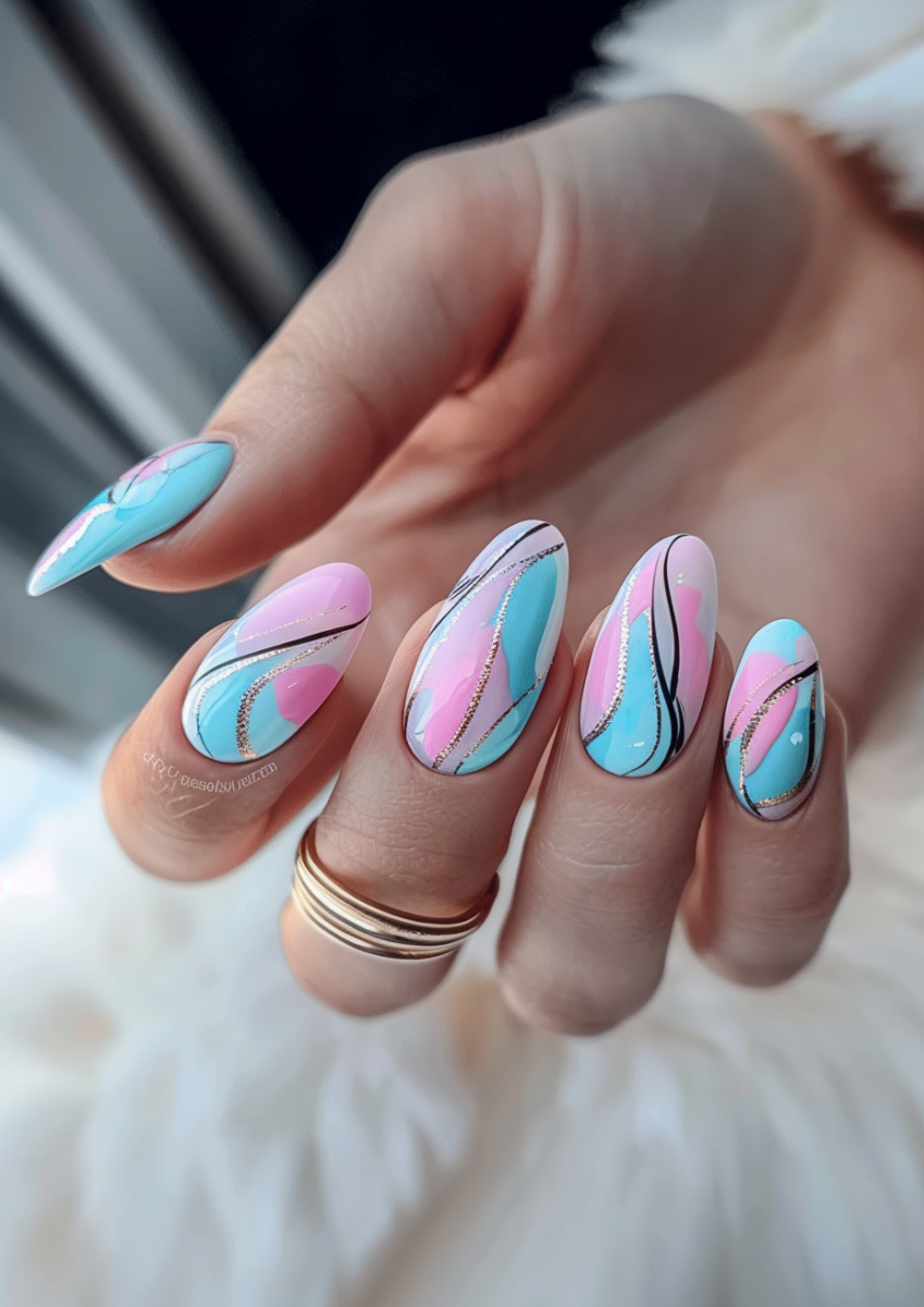 pink nails design