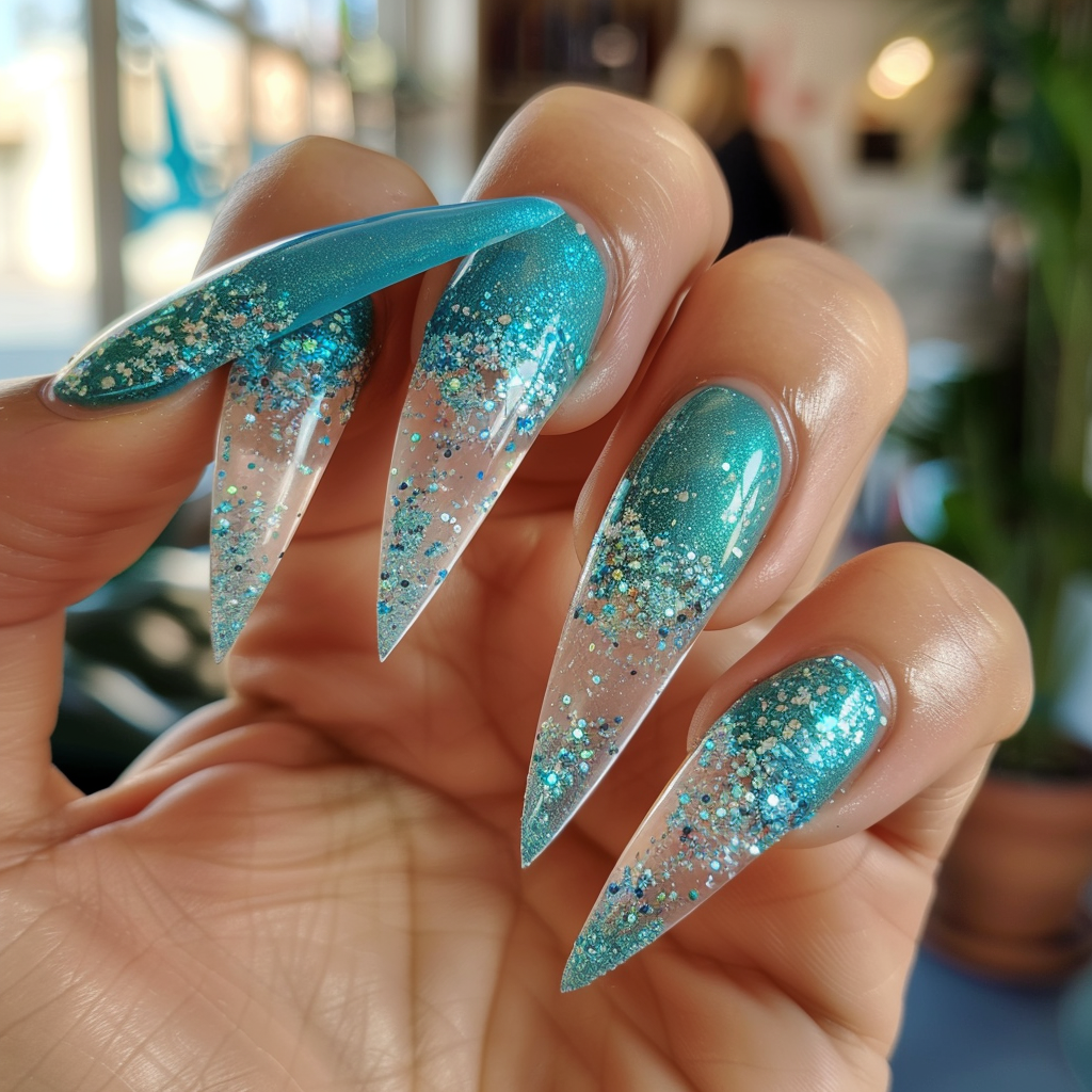 turquoise-nails