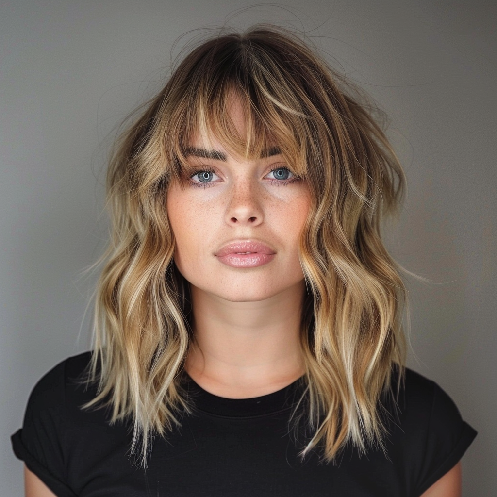 10 Stylish Medium Length Haircuts With Bangs Needlestar 10 Stylish Medium Length Haircuts With Bangs Needlestar