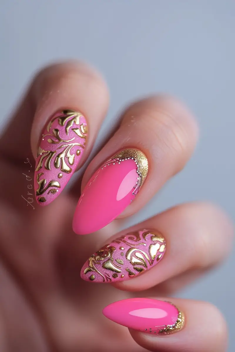 pink-summer-nails