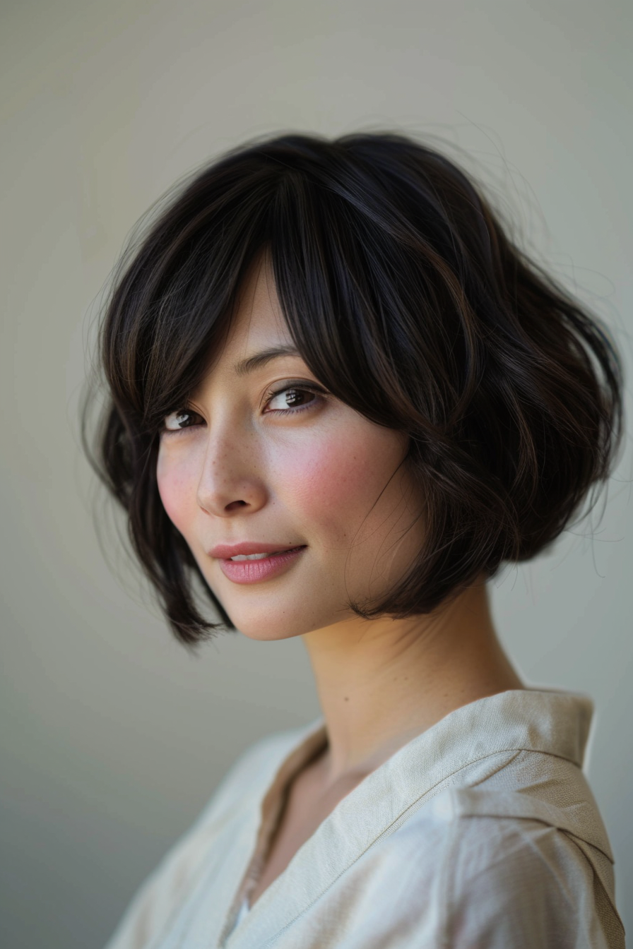 medium-length-haircut-for-round-faces