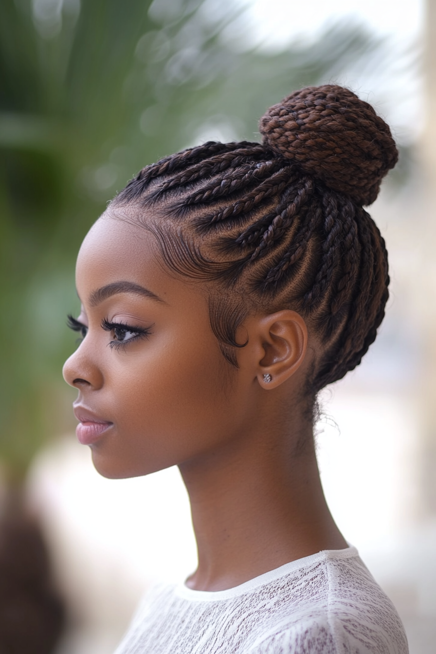 Artistic Cornrows For Women Abstract Art